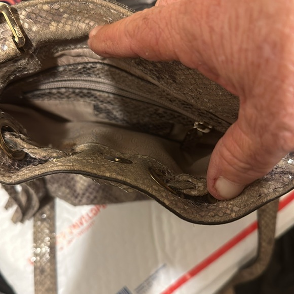 Michael Kors Python Snake Embossed Leather Crossbobody Bag - Picture 3 of 6